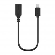 Адаптер Partner/Olmio microUSB to USB 0.15m черный