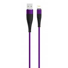 Кабель Partner/Olmio USB to Apple Lightning 1.2м 2.1А Solid фиолетовый