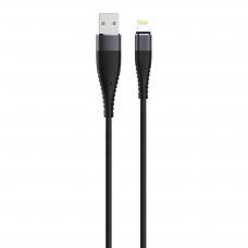 Кабель Partner/Olmio USB to Apple Lightning 1.2м 2.1А Solid черный