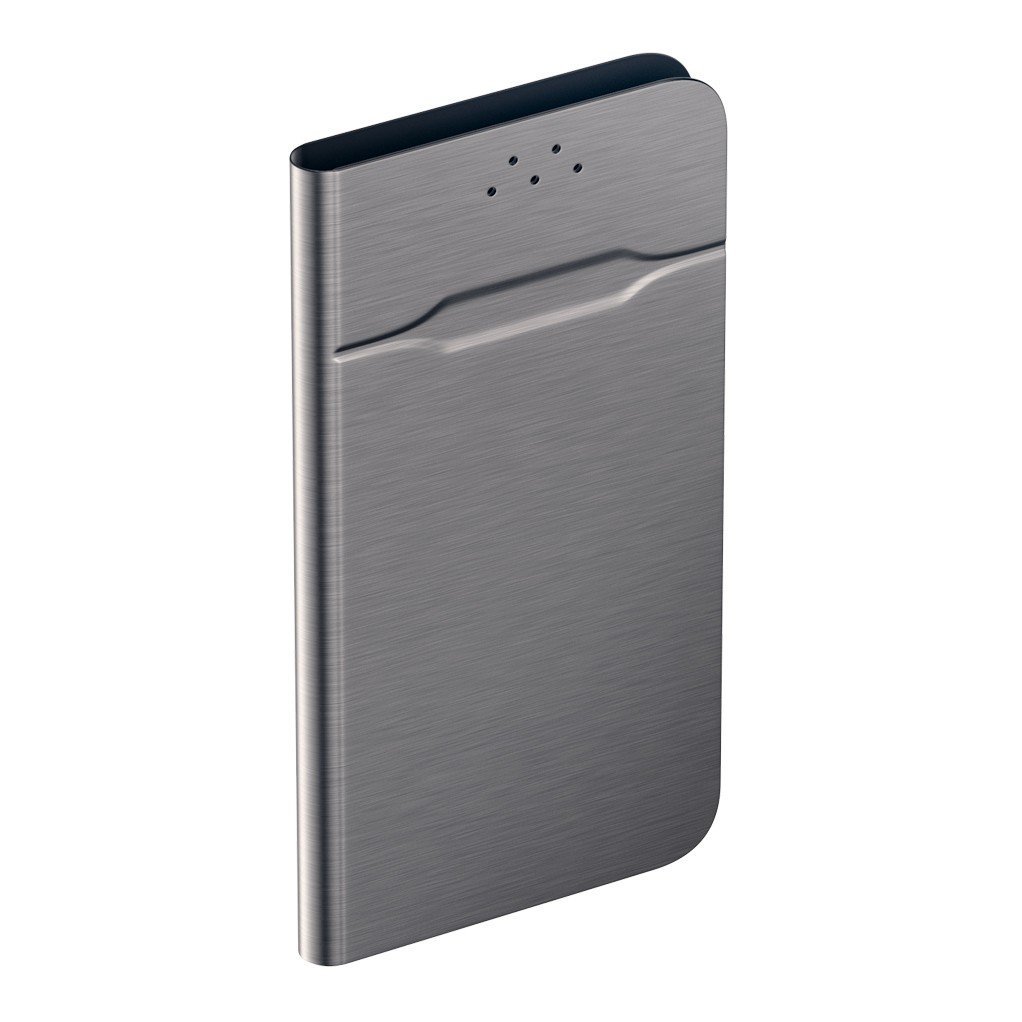 Чехол-книжка магнитный Partner/Olmio 5.0-5.5 (M) бархат внутри, серый