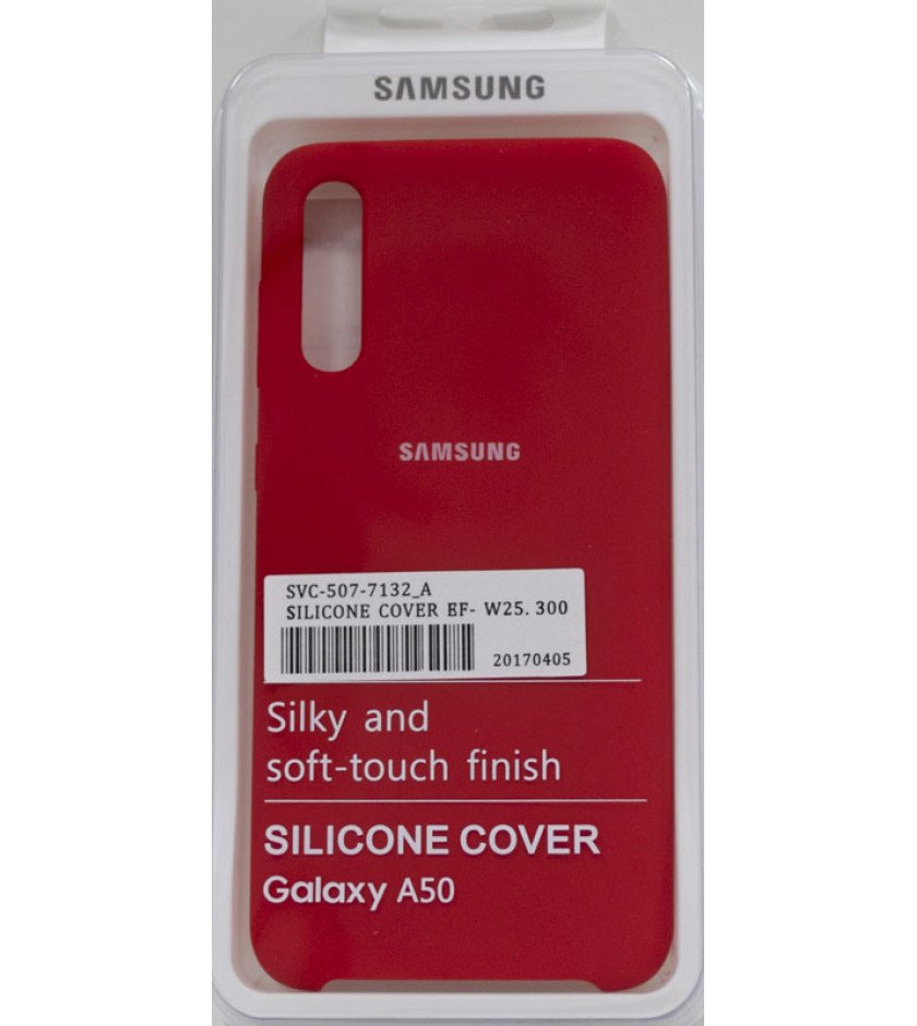 Накладка SILICONE COVER на Samsung Galaxy A50 Красный